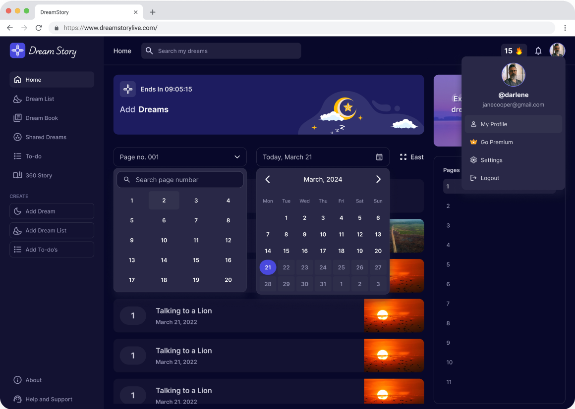Search & Drop Down Options