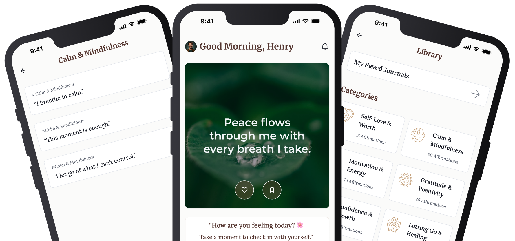 Daily Affirmation Features
