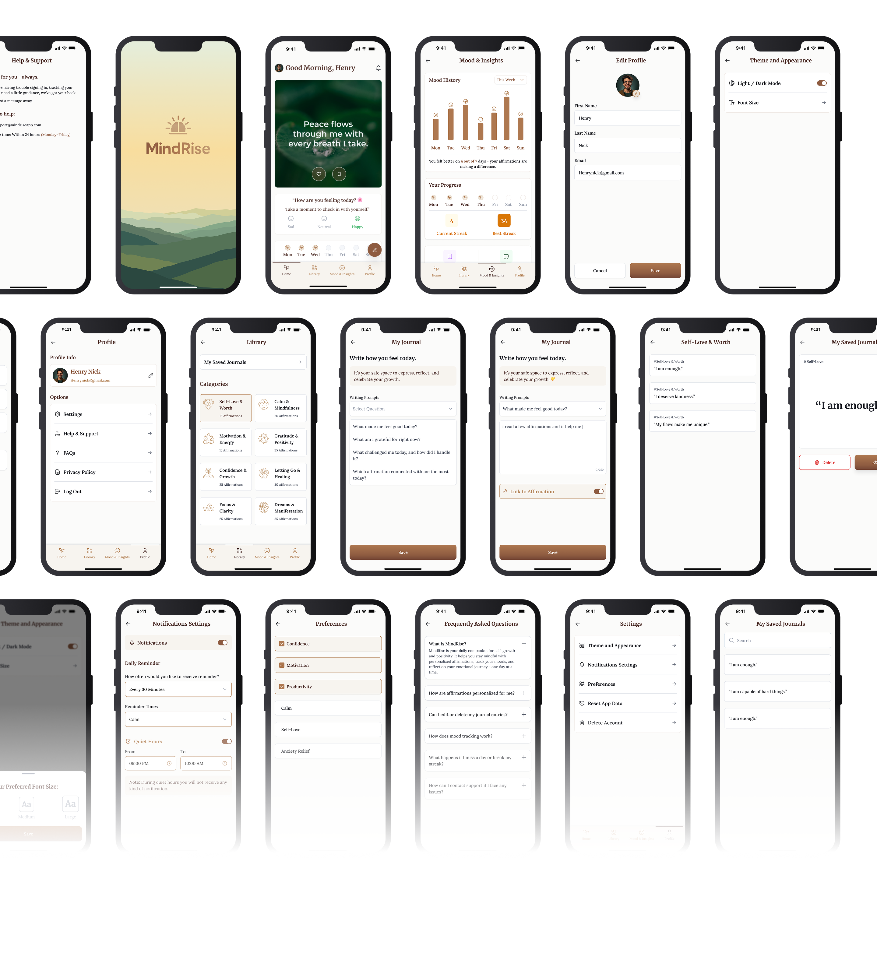 Daily Affirmation App Featuring