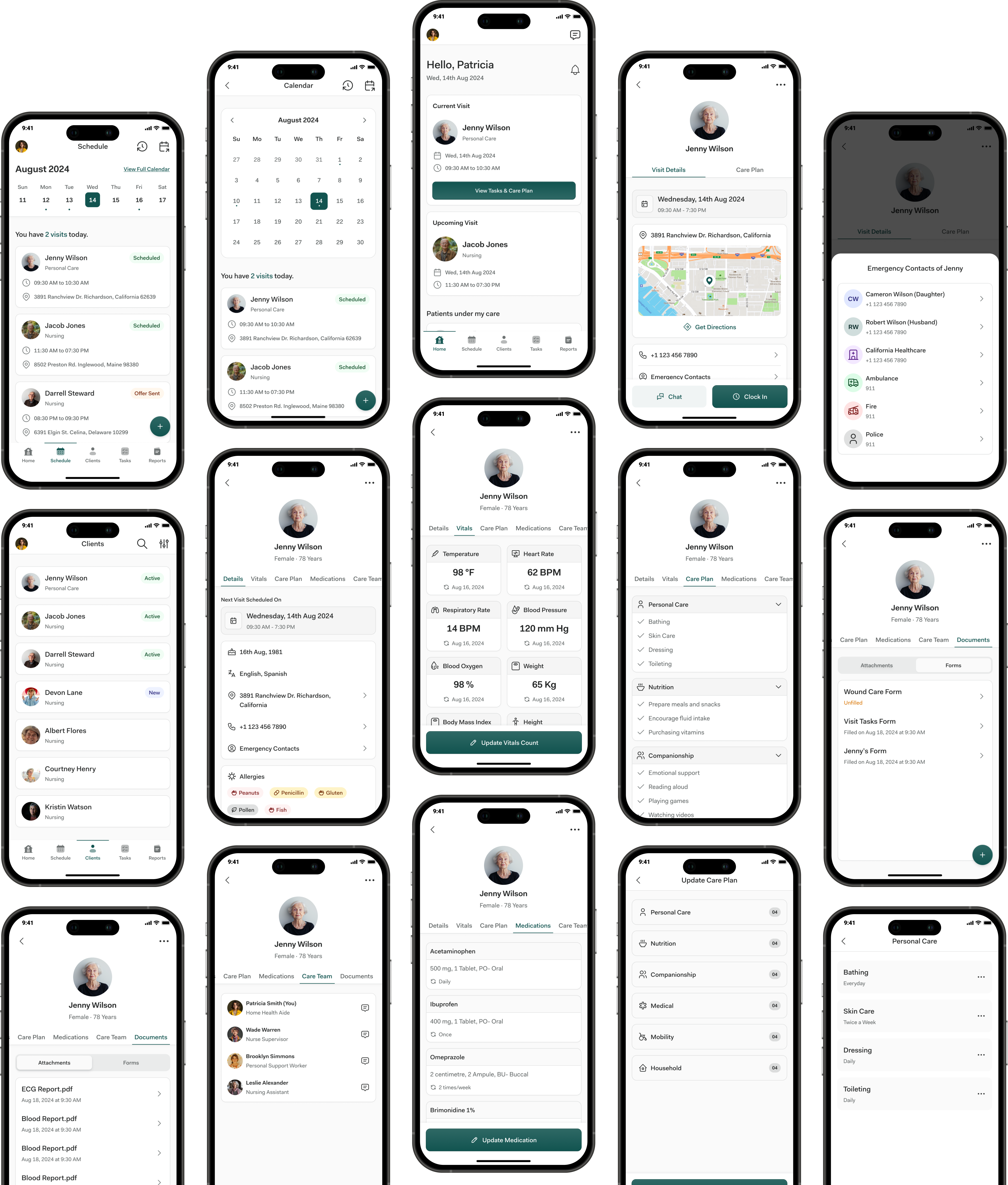 Elderly Care App Screenshots