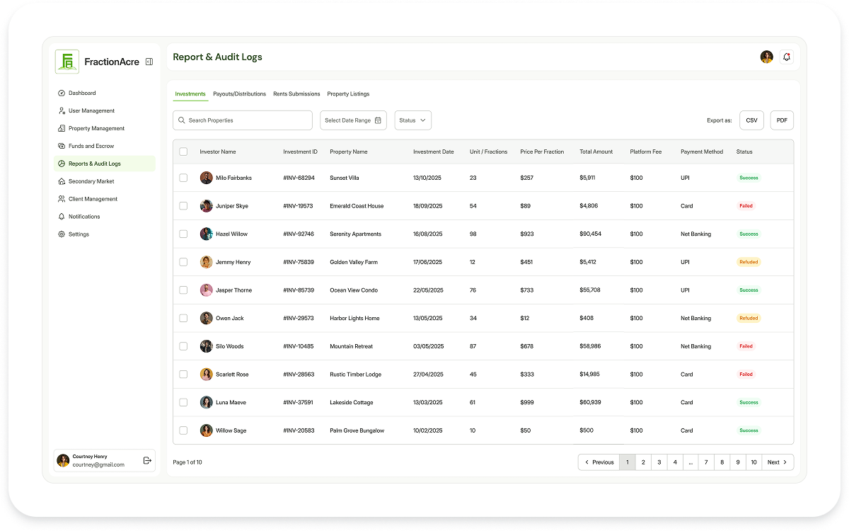 Reports & Audit Logs