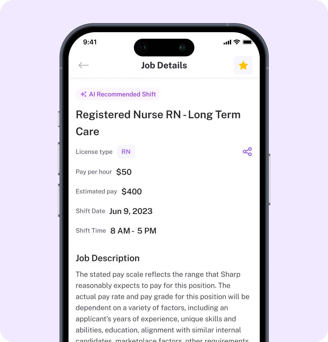 AI-based shift recommendation