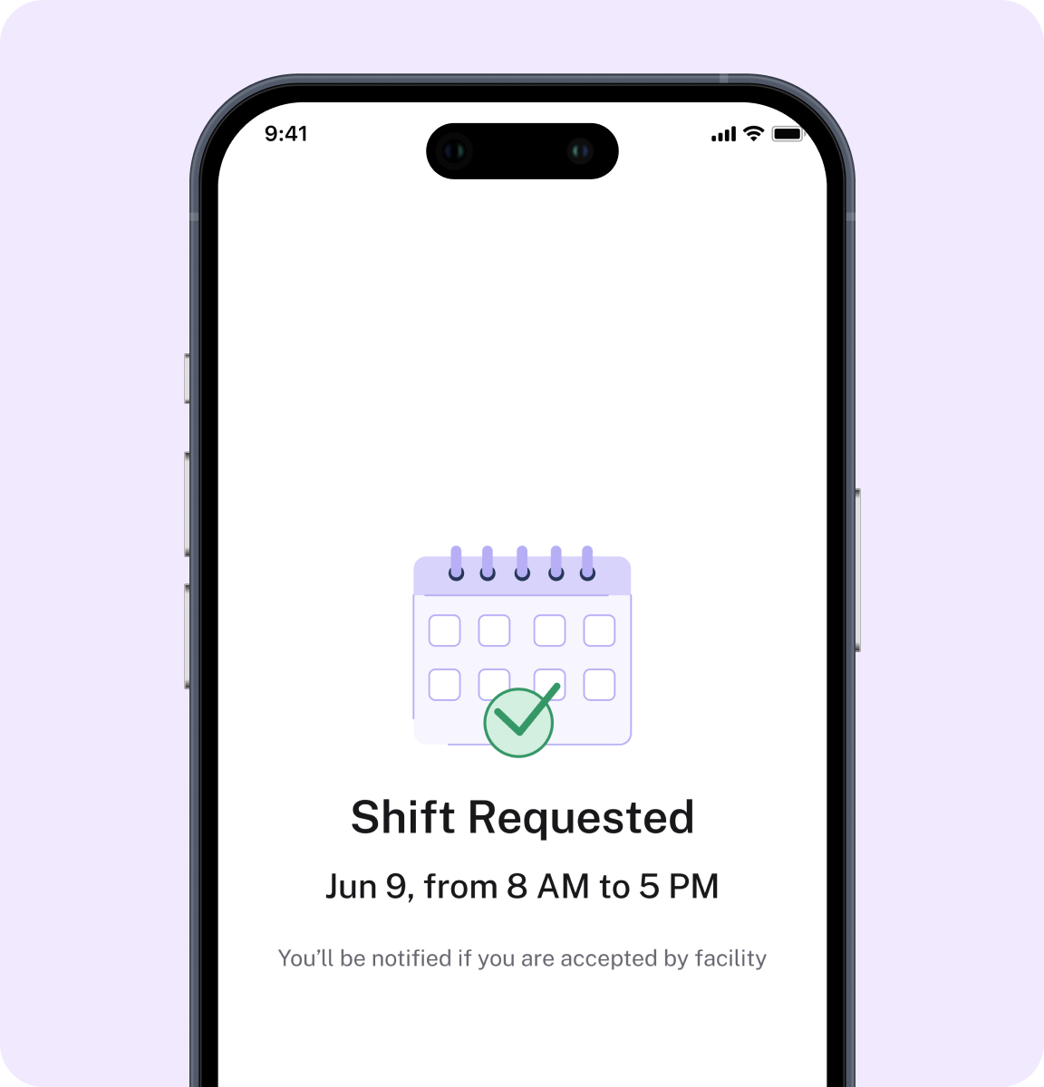 One-tap shift requests and confirmations