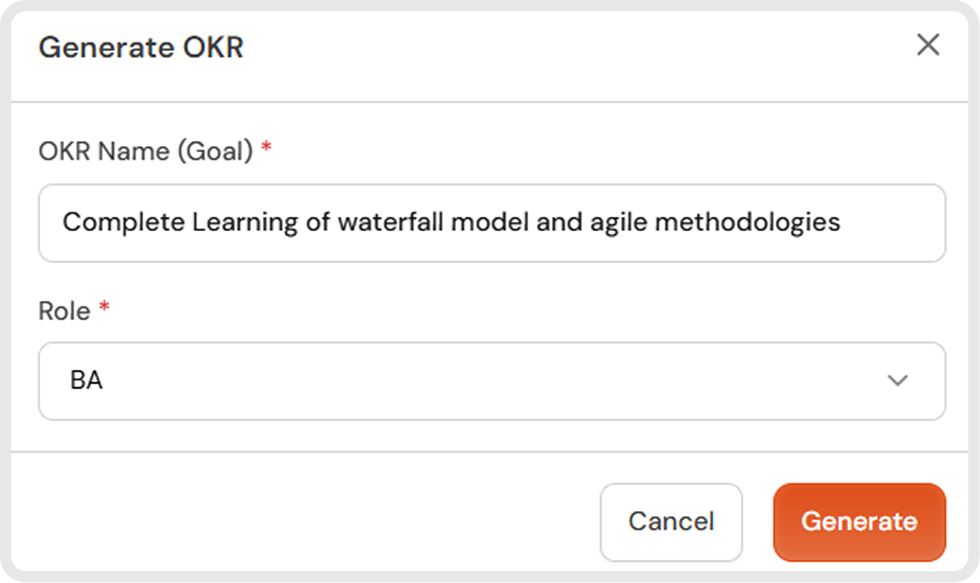 Generate OKR Dialog