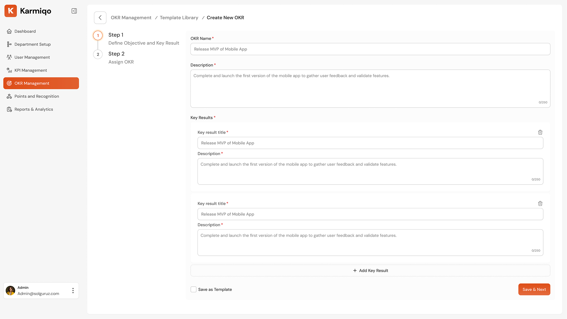 Create OKR (with AI assist)