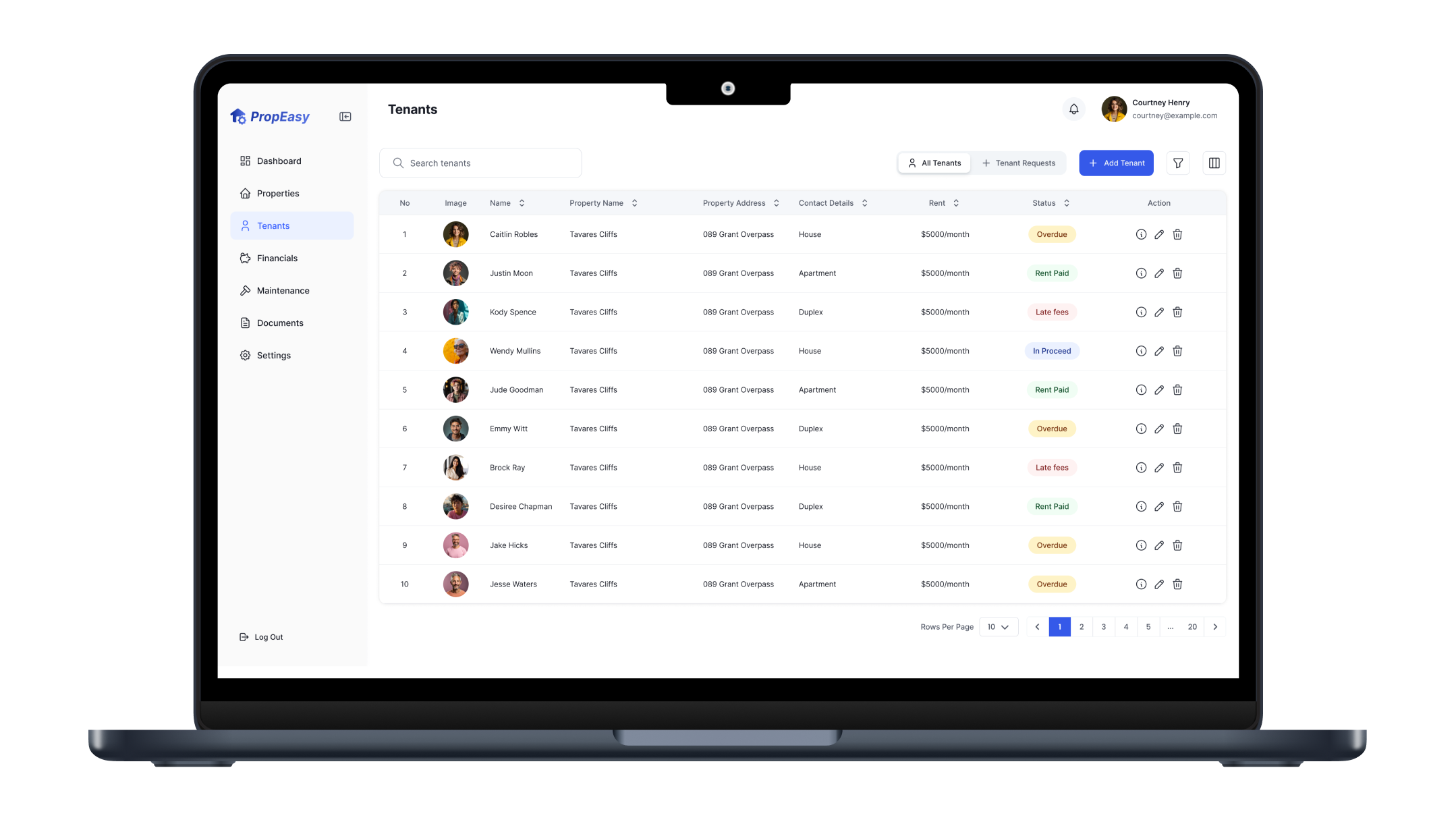 Property Management Software Tanants
